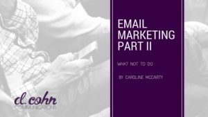 Email Marketing What Not to Do